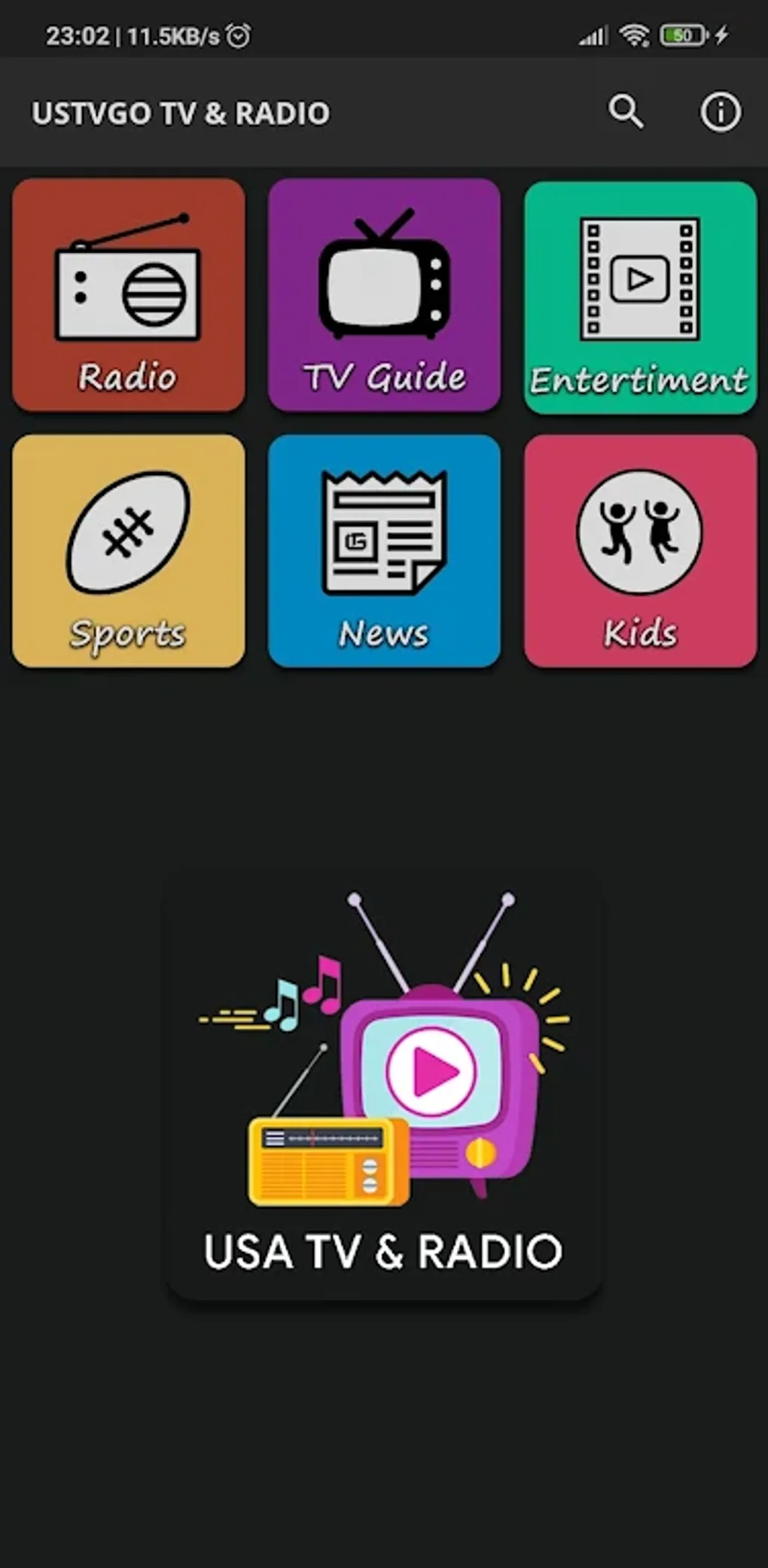 USTVGO TV for Android Download